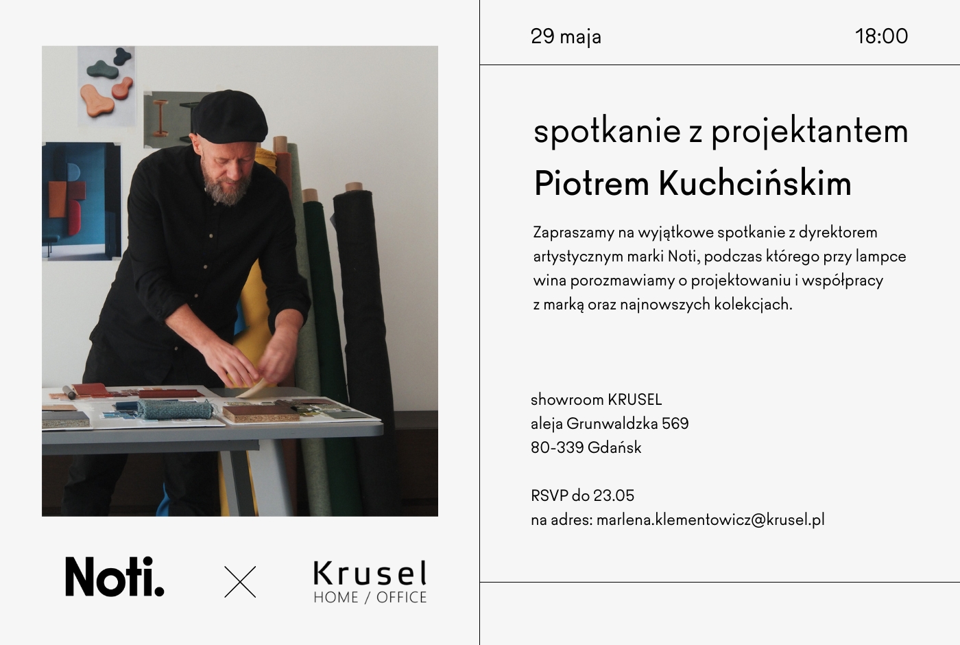 Spotkanie z Piotrem Kuchcińskim w showroomie Krusel